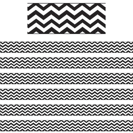 Ashley Productions Magnetic Magi-Strips, Black Chevron, 72PK 11014